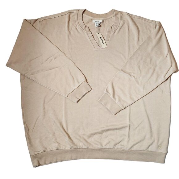 Ariat Unwind Sweatshirt French Terry Tannin Women's size 3X - Picture 1 of 8